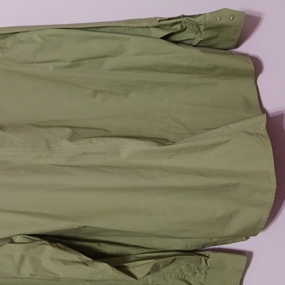 Rocawear Olive Green Mens XL Button down Shirt / Jacket Snaps to shorten sleeve - Picture 7 of 7